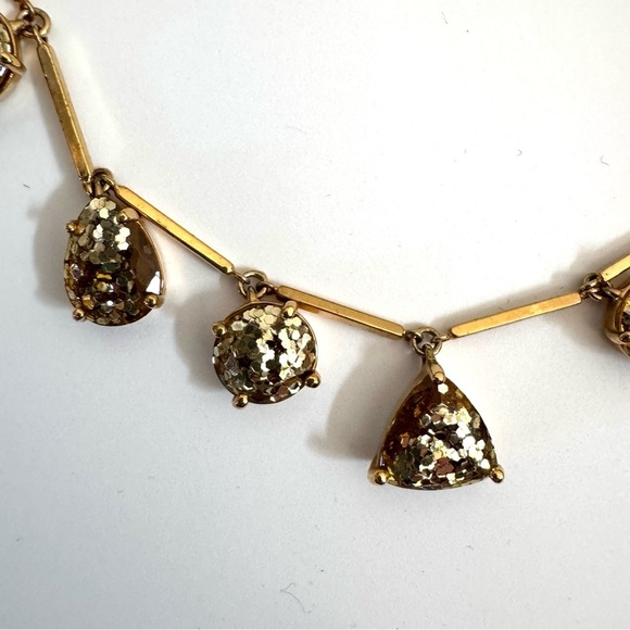 Kate Spade New York Gold Glitter Vegas Jewels Sparkle Statement Necklace - Picture 2 of 4